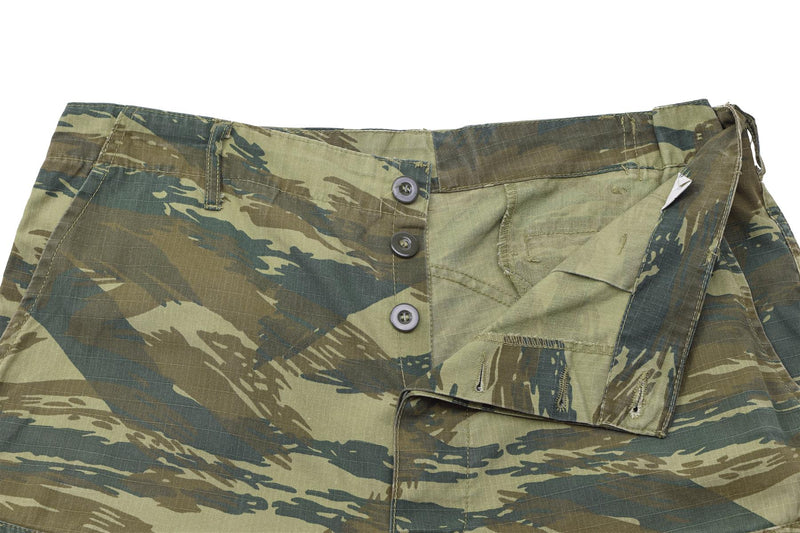 Echte BDU-Hose der griechischen Armee, Eidechsen-Camouflage, Ripstop, griechische Militär-Überschusshose