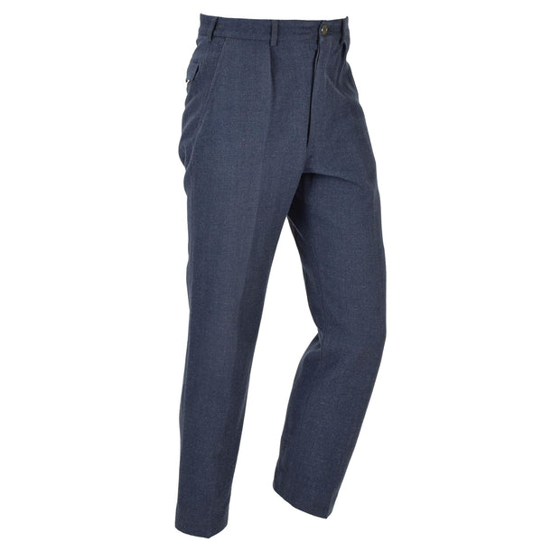 Original norwegische Militärkleidung, blaue Wollhose, formelle Vintage-Hose, Feldhose
