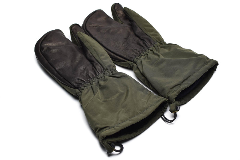 Original dänische Armee Abzugsfinger Fäustlinge Syna-Tex Handschuhe OD NEU