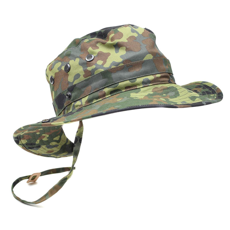 Original Bundeswehr Flecktarn Boonie Hut Camping Jagd Outdoor Sommermütze NEU