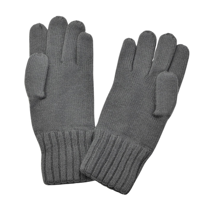 Original Österreichische Militärwärmer Wollhandschuhe grau atmungsaktiv gestrickt Winter NEU