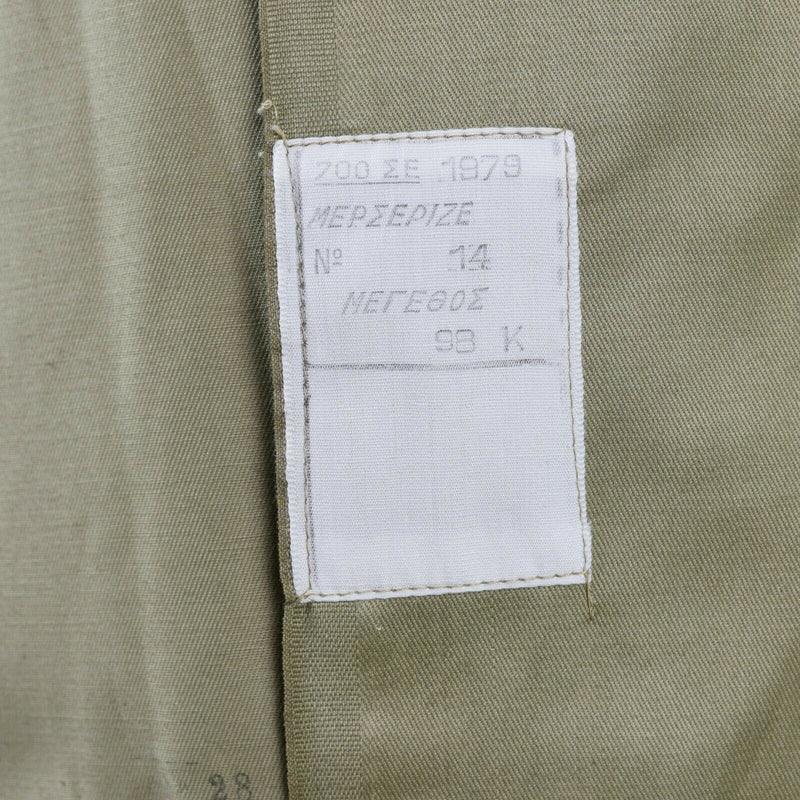Echtes griechisches Armeehemd, Fatigue, Restposten, Chino, Khaki, Militärjacke, NEU
