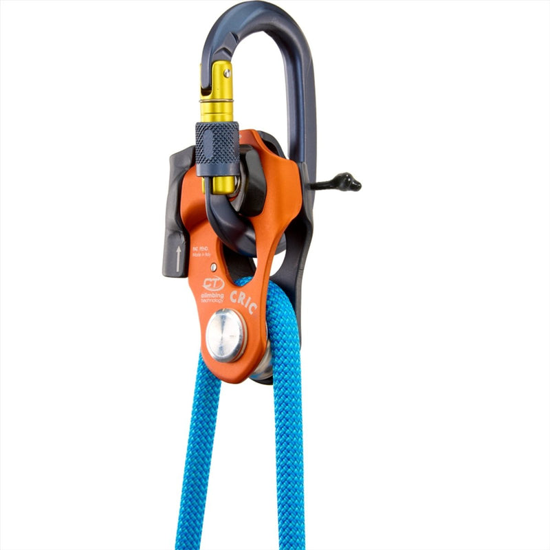 Klettertechnologie Cric Progress erfassen die Riemenscheibe Aluminium Edelstahl Orange