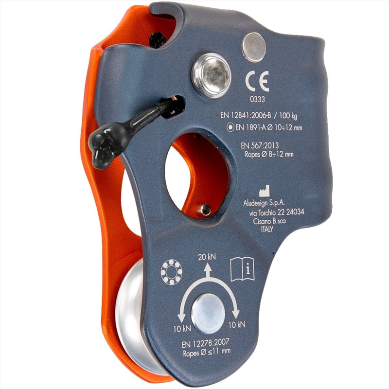 Klettertechnologie Cric Progress erfassen die Riemenscheibe Aluminium Edelstahl Orange