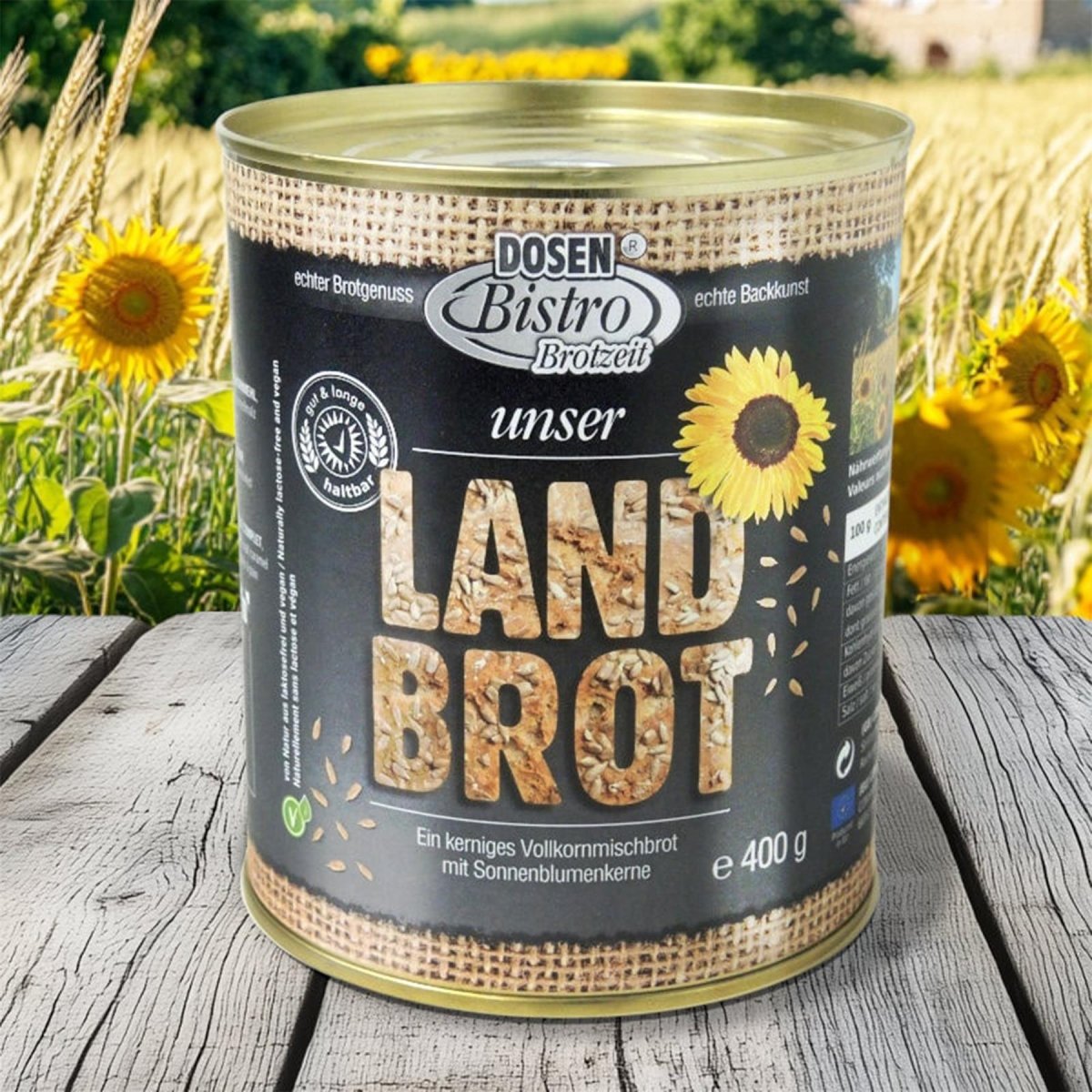 CONVAR DosenBistro Vollkorn-Mischbrot, lange haltbar, Notfallnahrung, 400 g