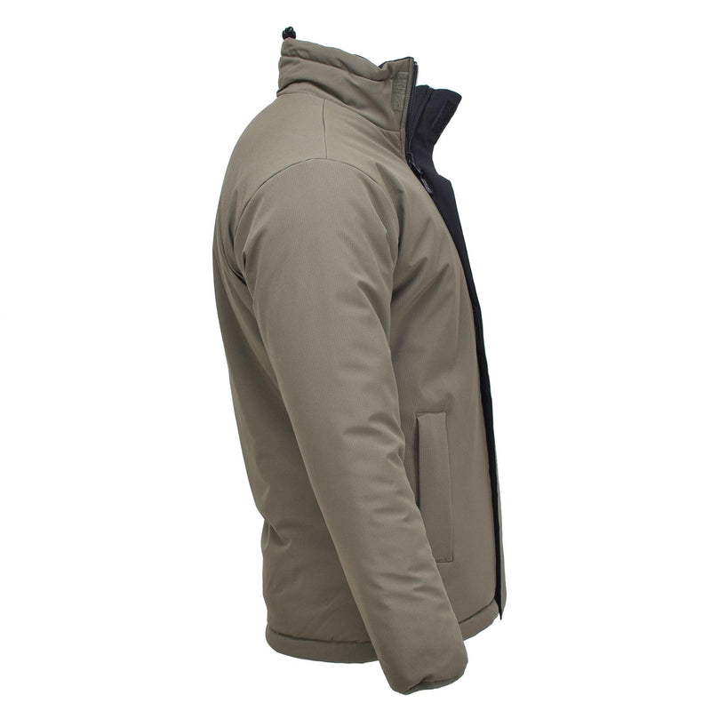 MIL-TEC Deutsche Militärjacke für kaltes Wetter, wendbar, winddicht, Grün/Schwarz, NEU