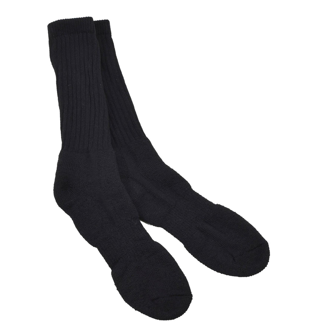 Original British Military Mittellange Socken aus Winterwolle mit Frotteesohle, Schwarz