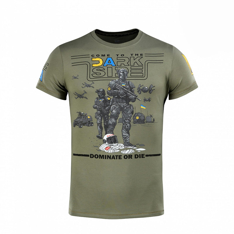 M-TAC Militärstil klassisches T-Shirt Kurzarm Unterwäsche ukrainische Flagge Oliv