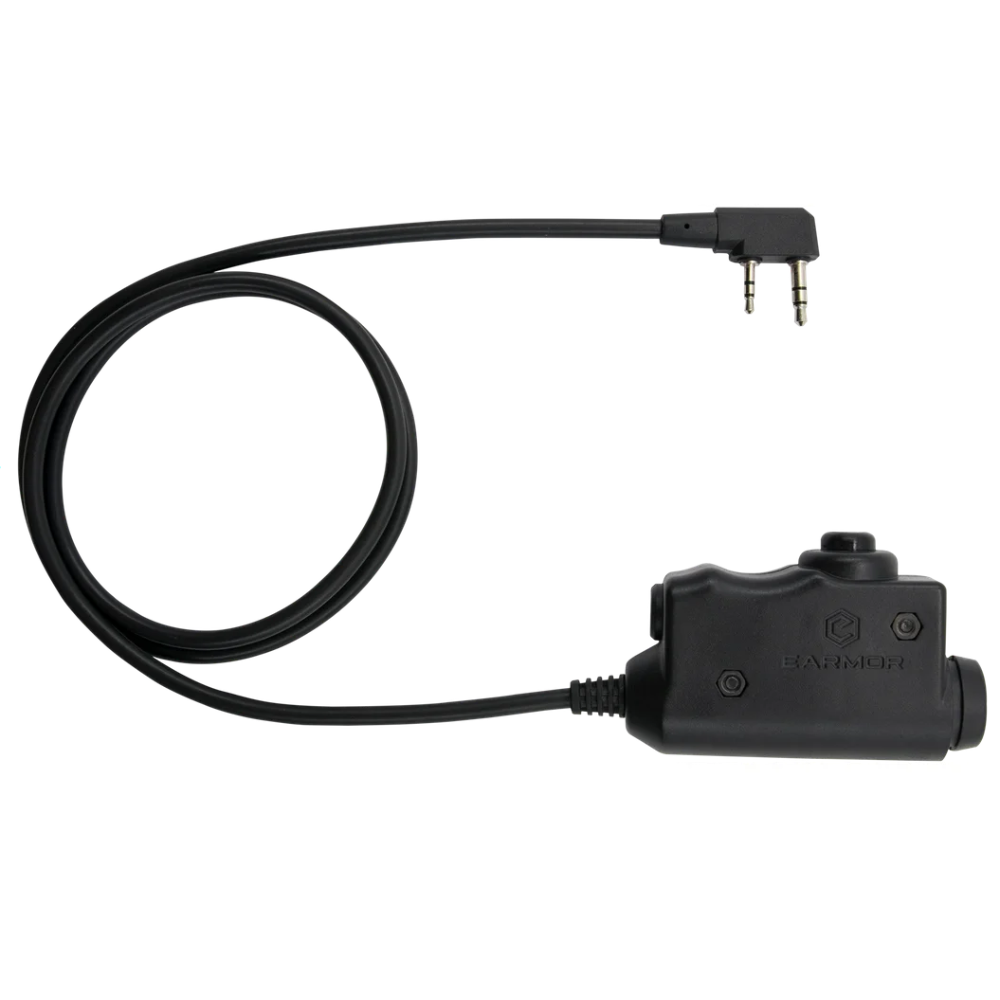 EARMOR M51 PTT-Kommunikationsadapter Kenwood 2-Pin-Funkanschluss Schwarz