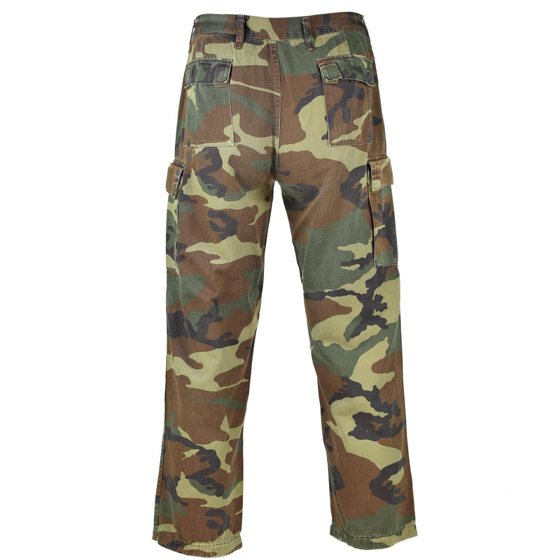 Echte italienische Armeehose, NATO-Kampfhose aus Baumwolle, Woodland Camouflage