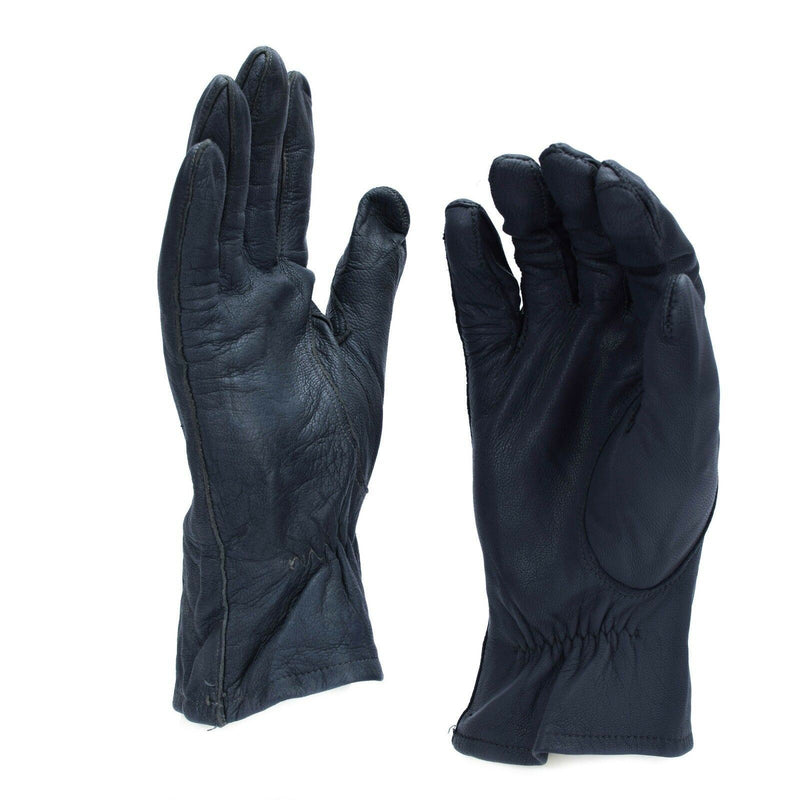Original Bundeswehr Handschuhe. BW Militärhandschuhe Echtleder grau