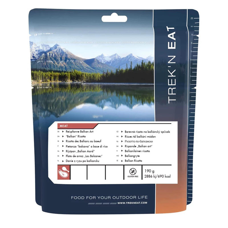 Trek'N Eat Hauptmahlzeit Balkan Rissoto Dehydrierte Outdoor Survival Wandernahrung
