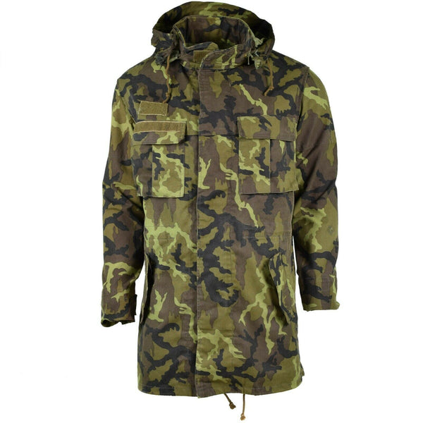 Original tschechische Armee Militär Kampf CZ 95 Camouflage Feldjacke Parka mit Kapuze