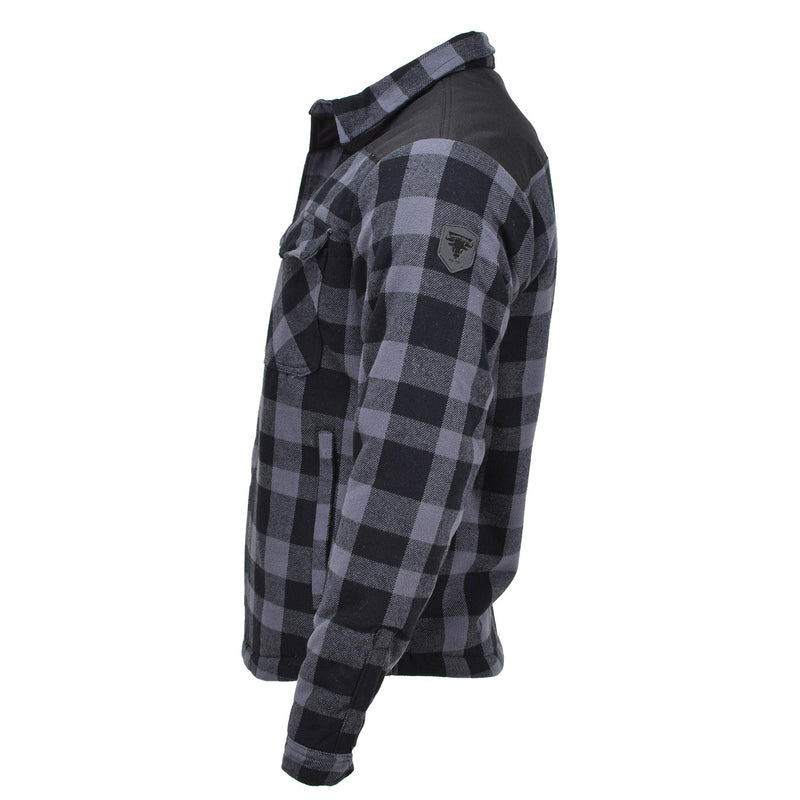 MIL-TEC Bundeswehr Holzfällerjacke kariert warm schwarz grau NEU