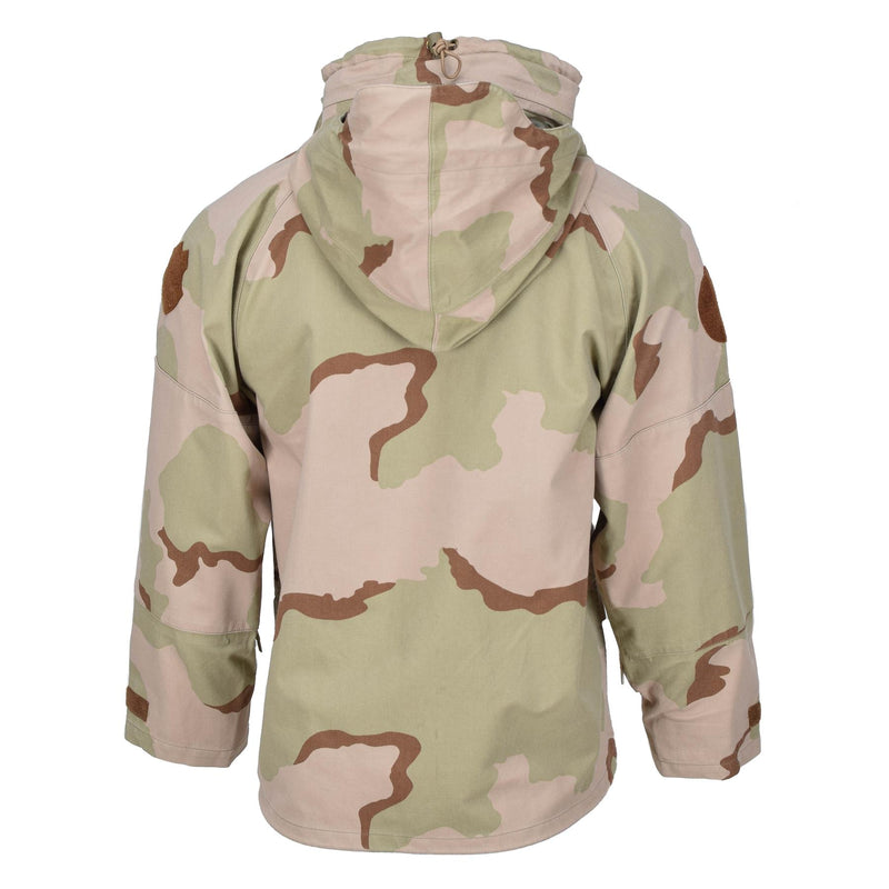 Original Regenjacke der ungarischen Armee, Kampftarnung, Wüsten-Regenjacke, wasserdicht, mit Kapuze