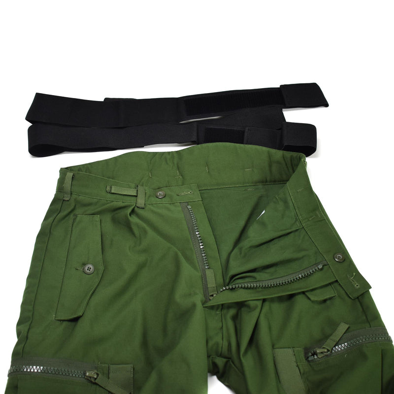 Original schwedische Thermo-Tankerhose M90 ​​Olive BDU Hose mit Hosenträgern Overall NEU