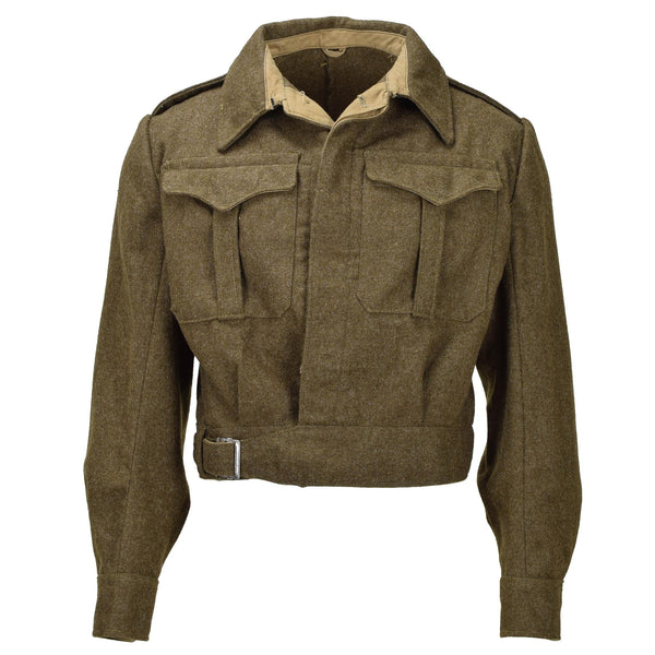 Original griechische Armee Eisenhower Ike Jacke oliv Wolle Vintage Feld Militär