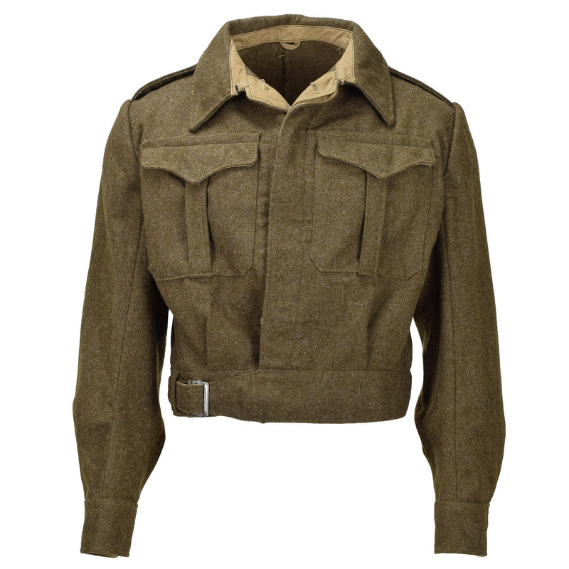 Original griechische Armee Eisenhower Ike Jacke oliv Wolle Vintage Feld Militär