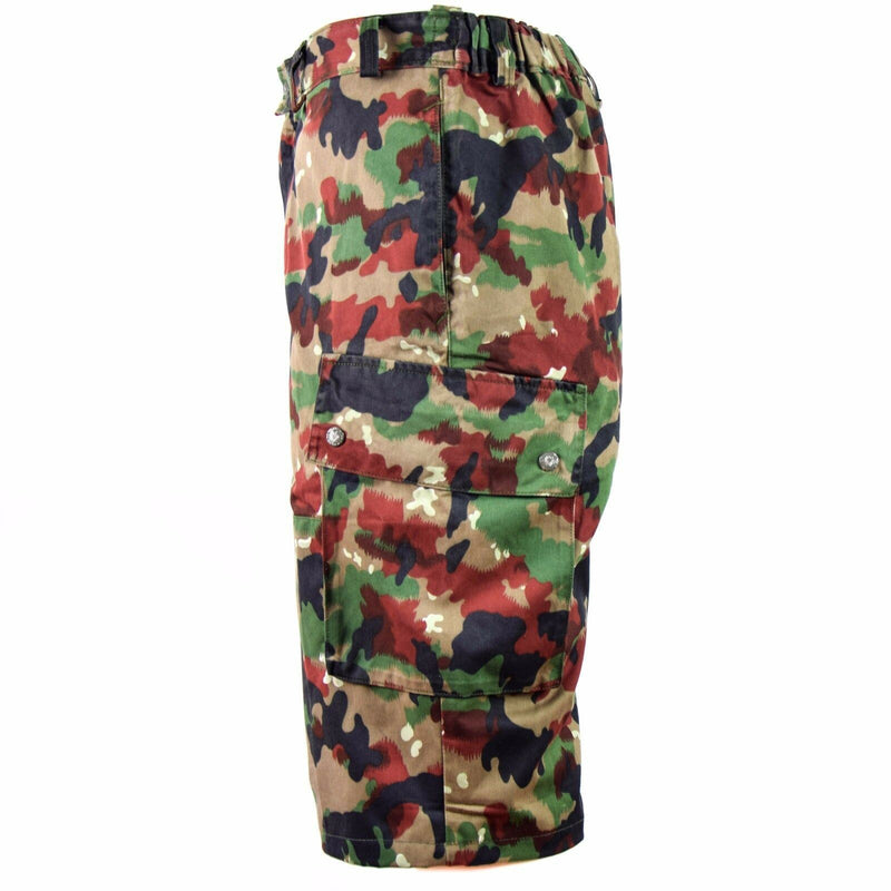 Original Schweizer Armee Shorts M83 Kampffeld Alpenflage TAZ 83 Camo Cargo Shorts