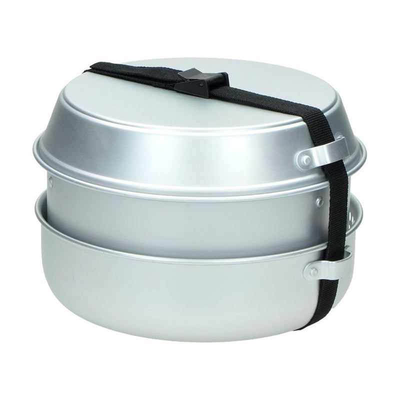 MIL-TEC Campingkocher-Set Outdoor Kochgeschirr Set Spiritusbrenner Aluminium Topf Pfanne