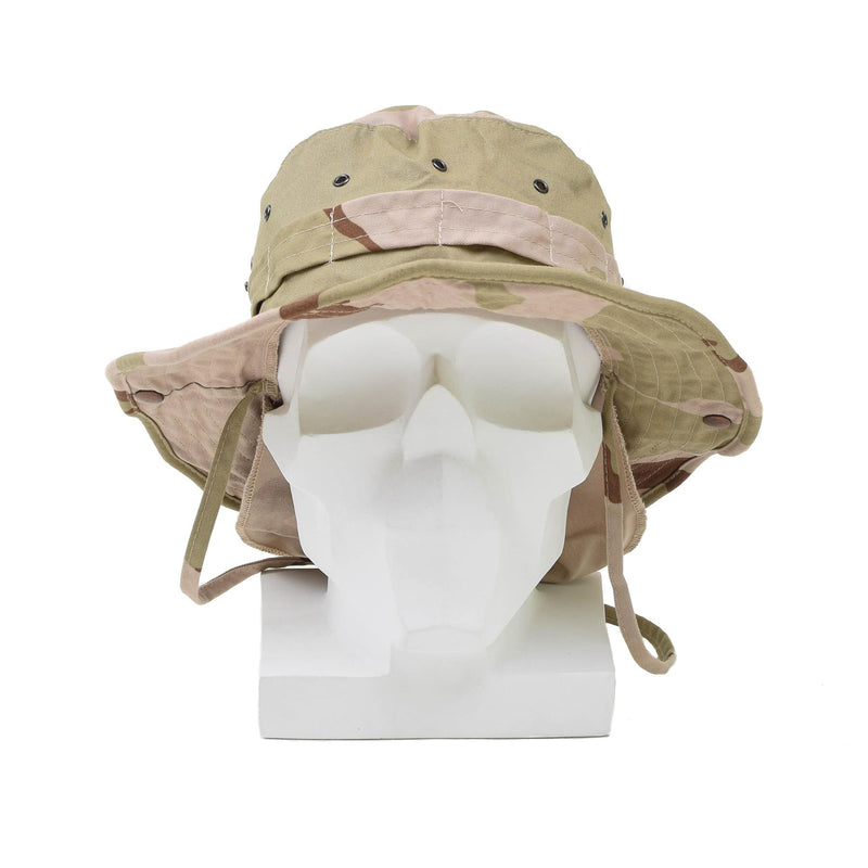 Original niederländischer Militär-Booniehut DPM Wüstentarn Sommerhut mit breiter Krempe NEU