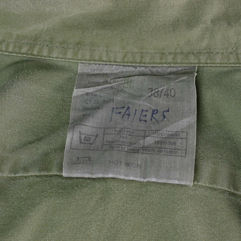 Original britisches Armeehemd OD Green Militärdienst Langarm BDU