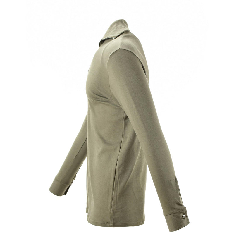 Original französisches Armeehemd mit Reißverschluss, Unterhemd, F1-Thermo-Pullover, oliv, Herren, NEU