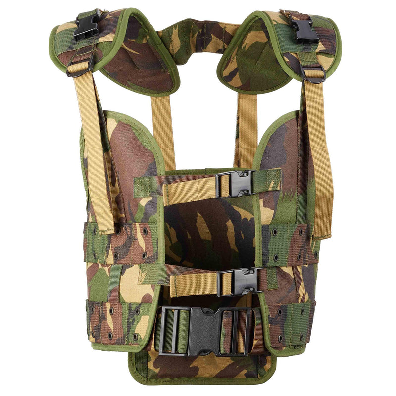 Original niederländische militärische taktische Weste mit Waldtarnung, Feldtruppenausrüstung