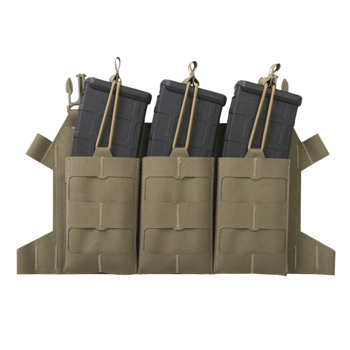 Direct Action Skeletonized Triple 223 Flap Panel Magazintasche Woodland Camo