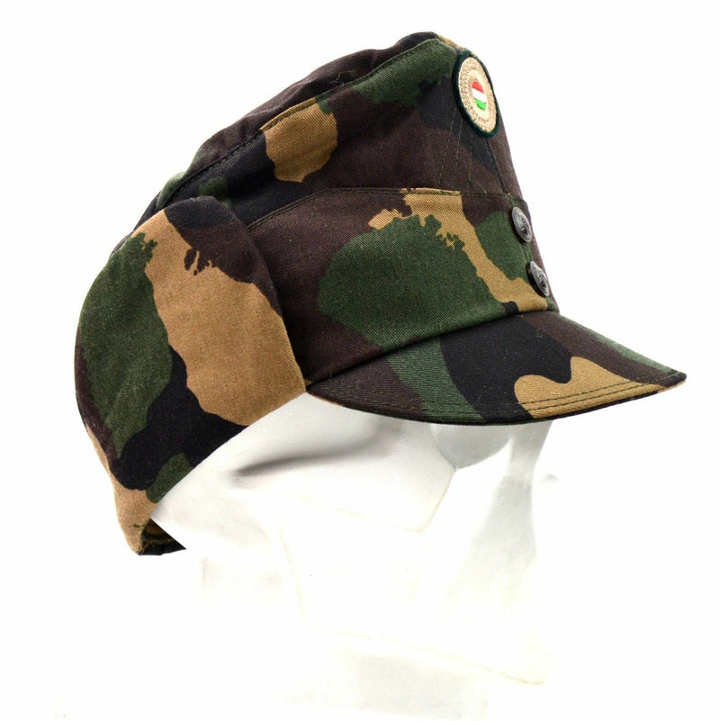 Echte ungarische Tarnmütze der Armee, Wintermütze, Militärmütze, Feldmütze mit farbigem Abzeichen, NEU
