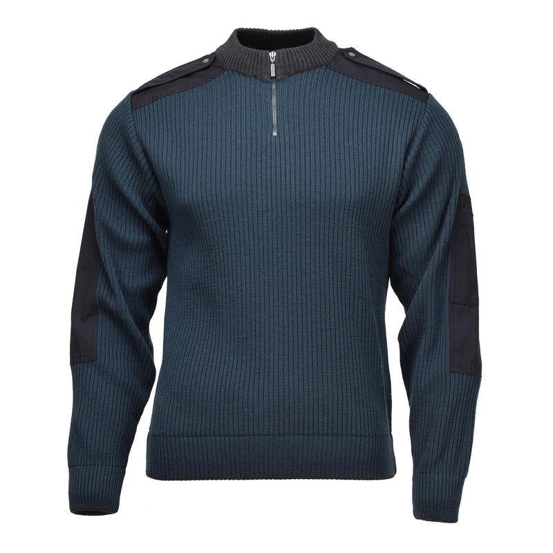 Original niederländischer Militärpullover, Wintersportpullover, Pullover für kaltes Wetter, blau