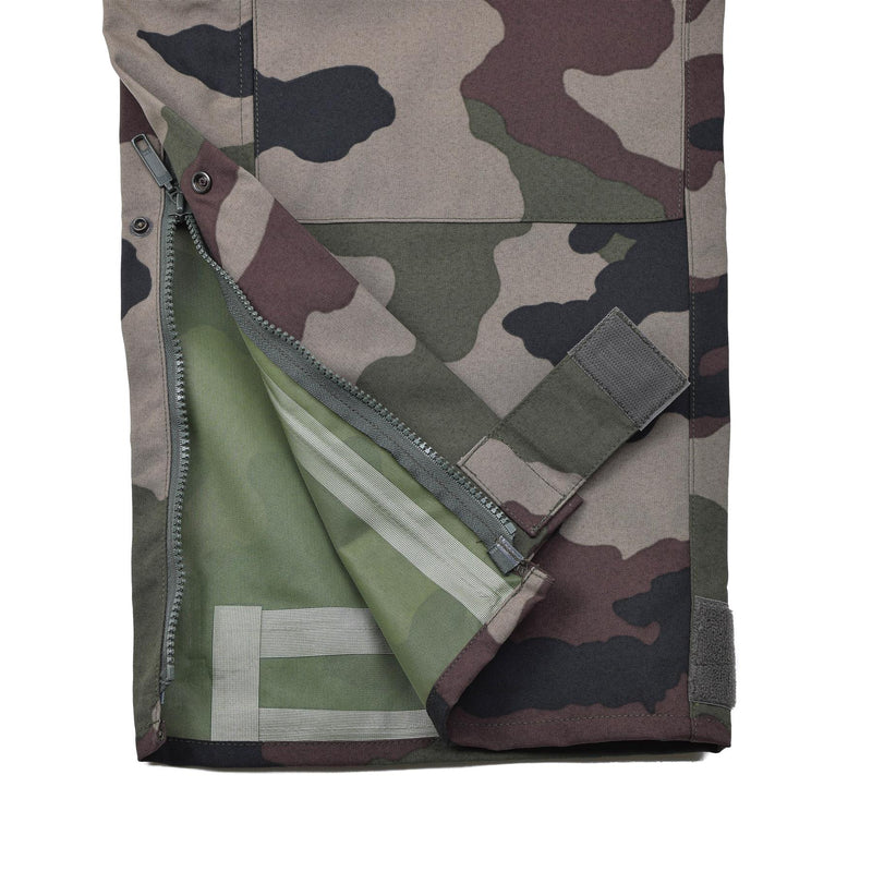 Original französische Militär Regenhose wasserdichte Trilaminathose Hosenträger NEU