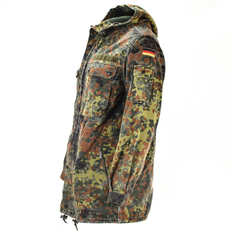 Original Bundeswehr Feldjacke Parka Militärausgabe Flecktarn Camouflage mit Futter