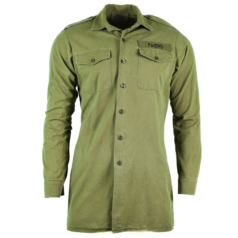 Original britisches Armeehemd OD Green Militärdienst Langarm BDU