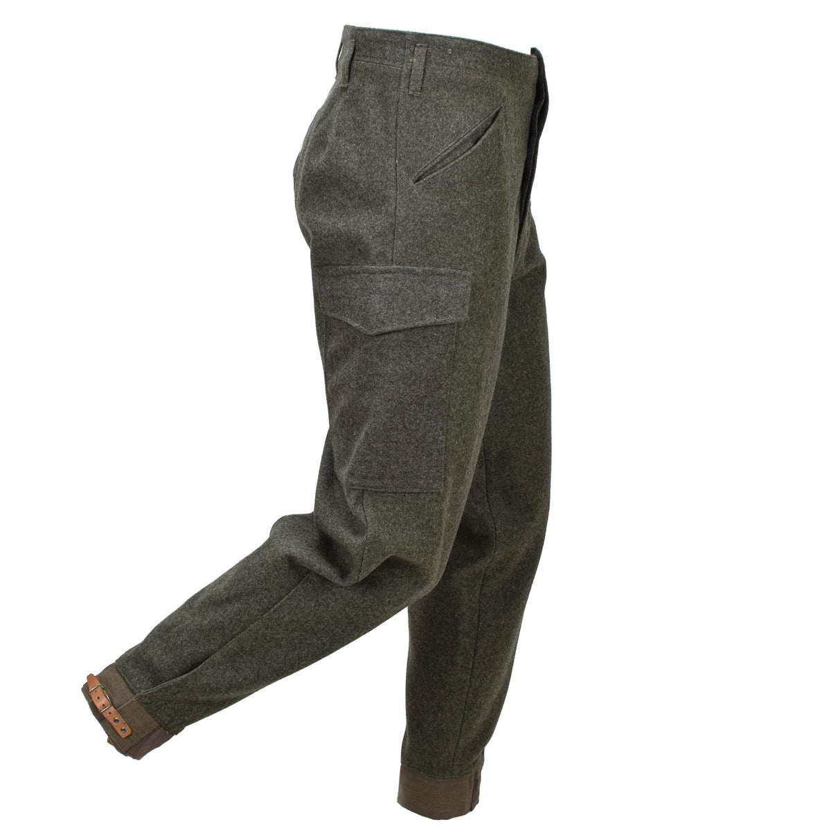 Original schwedische Armee M39/58 Feldhose Wool Cargo Surplus Olivgrün