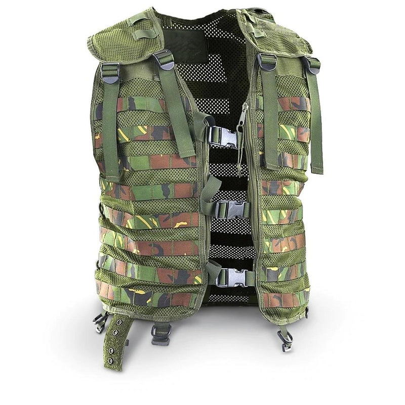 Original niederländische Militär-Taktikweste mit Molle-Aufsatz DMP Waldtarnung