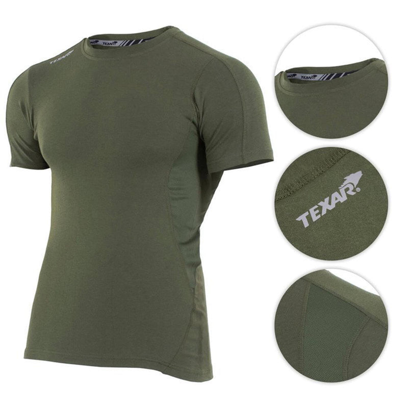 TEXAR Militärkleidung Baselayer Kurzarm Unterhemd taktische Truppen Unterwäsche