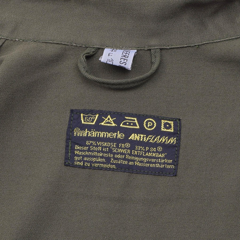 Original österreichisches Militär-Hemdkleid in Olivgrün mit langen Ärmeln, lässig, leicht, NEU