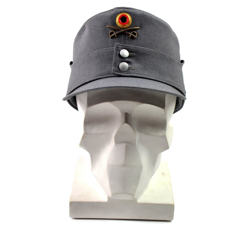 Original Bundeswehr Gebirgsmütze Gebirgsjäger grau mit Blumenabzeichen