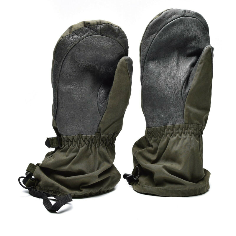 Original österreichische Bundeswehr Olive OD GoreTex Fäustlinge Militär wasserdichte Kampfhandschuhe