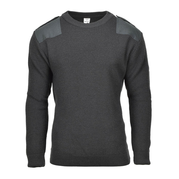 Original belgischer Militärpullover aus Wolle, dunkelgrün, warm, atmungsaktiv, NEU