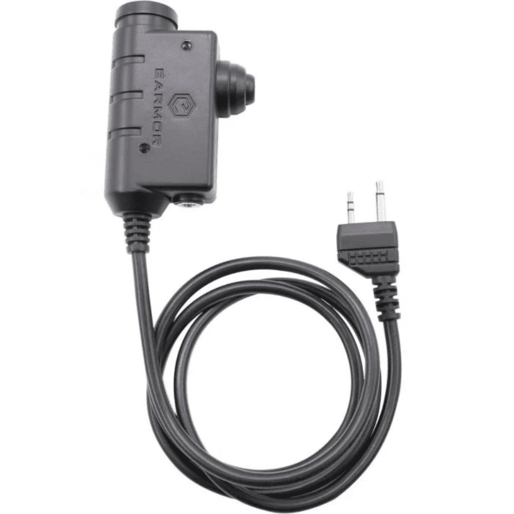 Earmor M51-MID PTT-Adapter Midland Radio Headset Wired Tactical Gear Schwarz