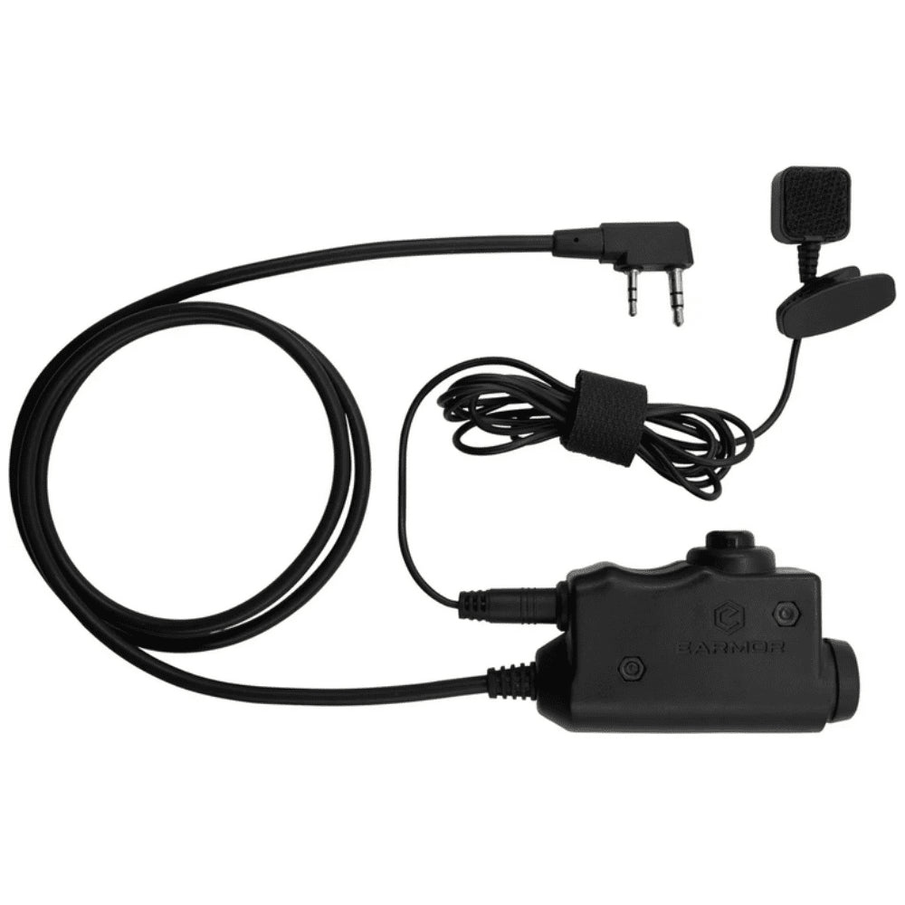 Earmor M52-KEN PTT-Adapter Kenwood Baofeng Radio Headset Tactical Schwarz