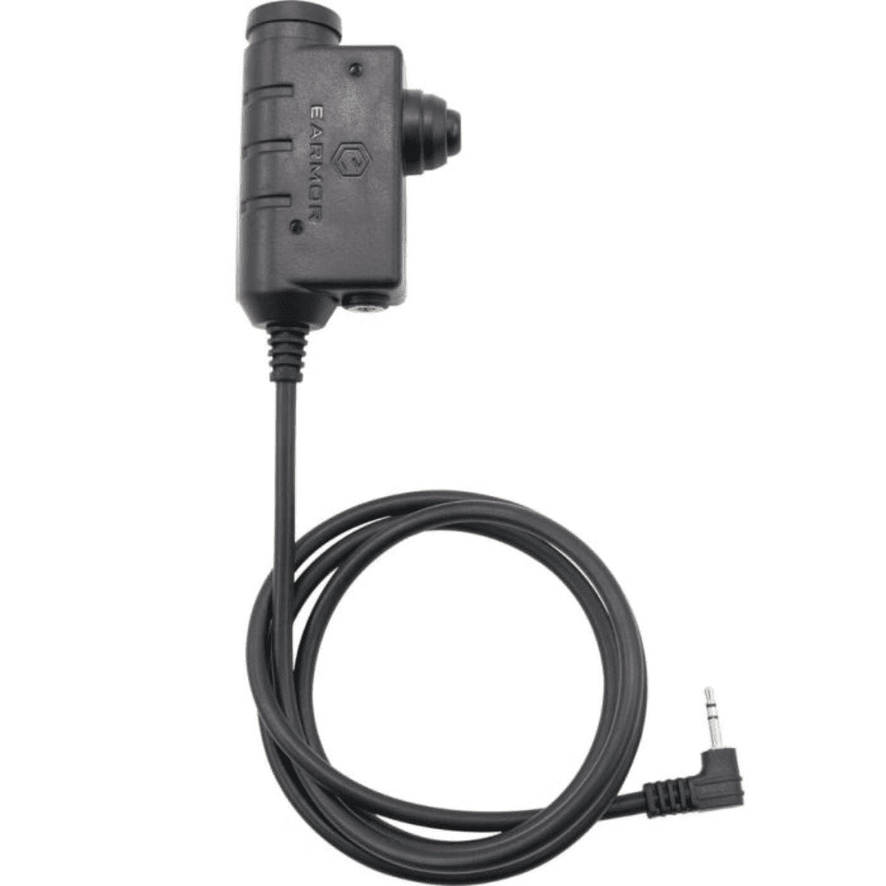 Earmor PTT-Adapter Motorola 1-poliges Funk-Headset, kabelgebunden, taktisch, Schwarz