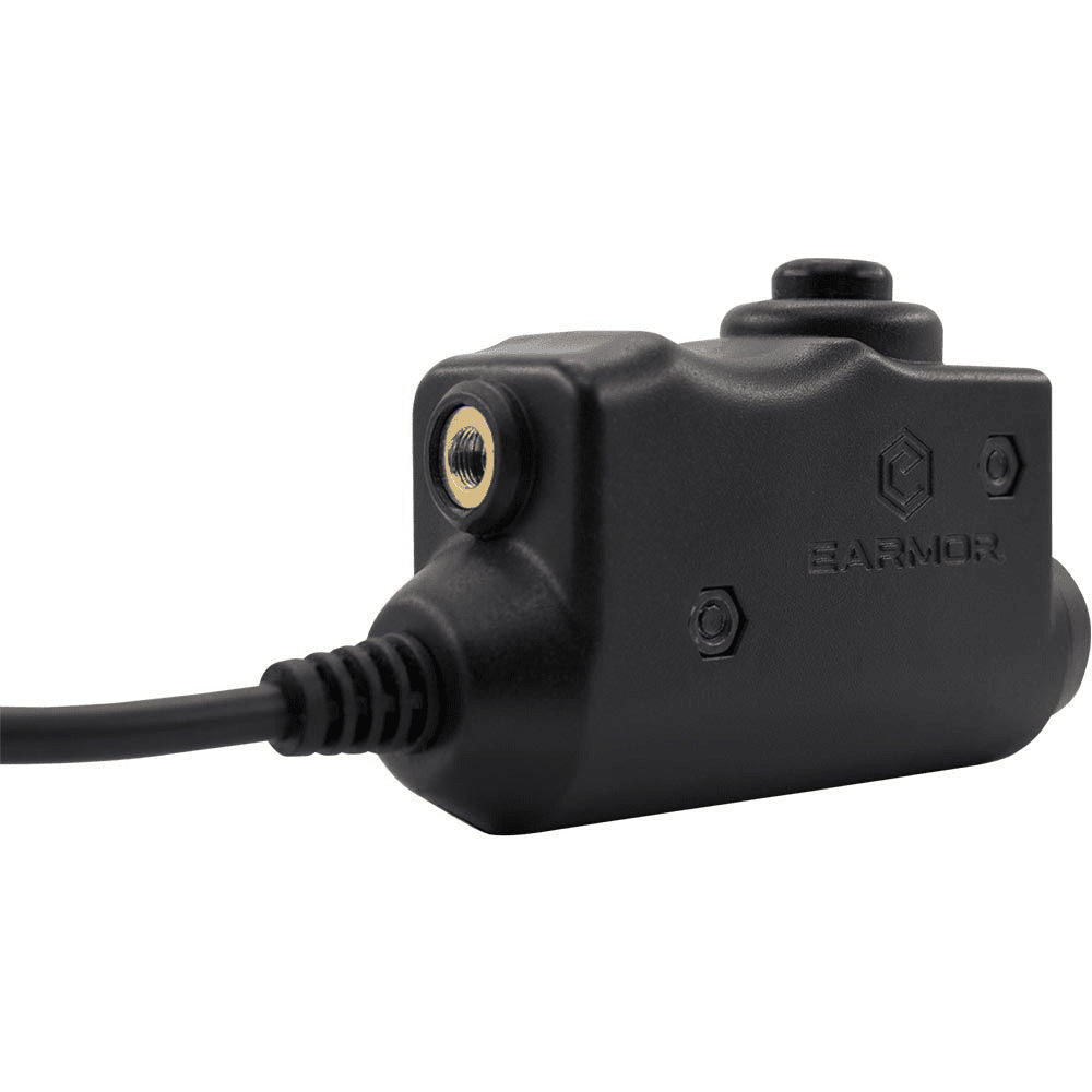 Earmor PTT-Adapter Motorola 1-poliges Funk-Headset, kabelgebunden, taktisch, Schwarz