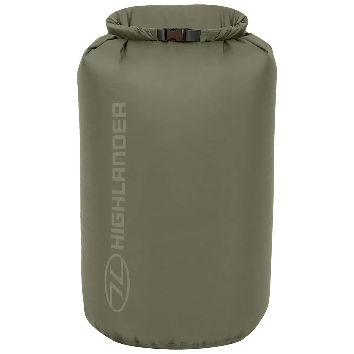 Original schottische Militär-Trockentaschen, 1 l–40 l, Rollverschluss, Schnellverschluss, Olivgrün