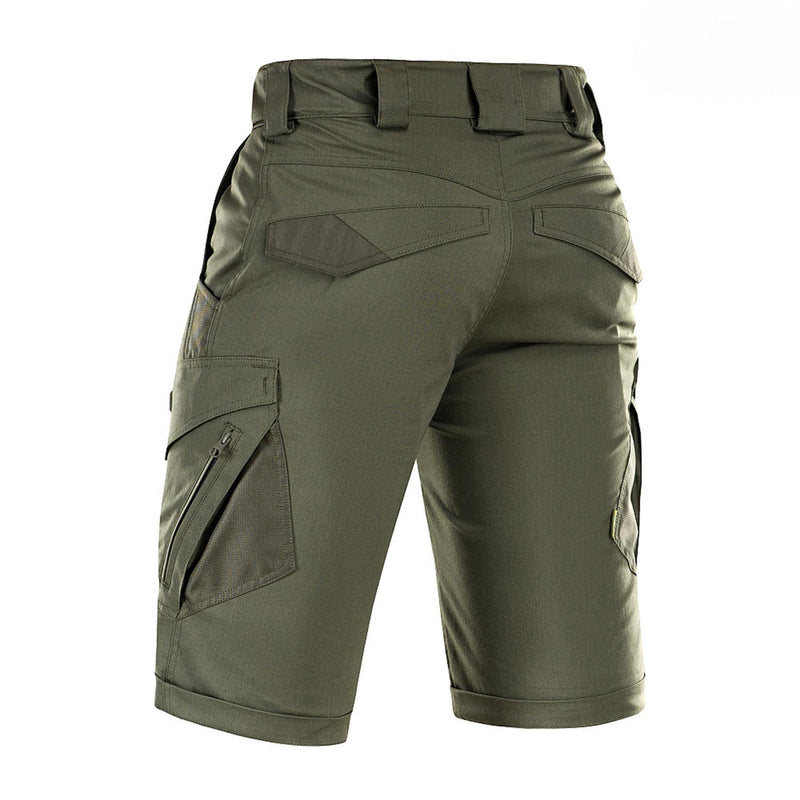 M-TAC Bermudashorts im Army-Stil, Kampfhose, dehnbares Ripstop in Militärqualität, Olivgrün
