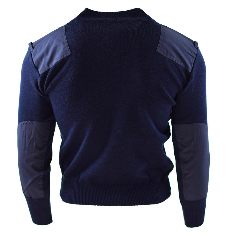 Original niederländische Armee Pullover blau Pullover Militär Pullover Rundhals Offizier