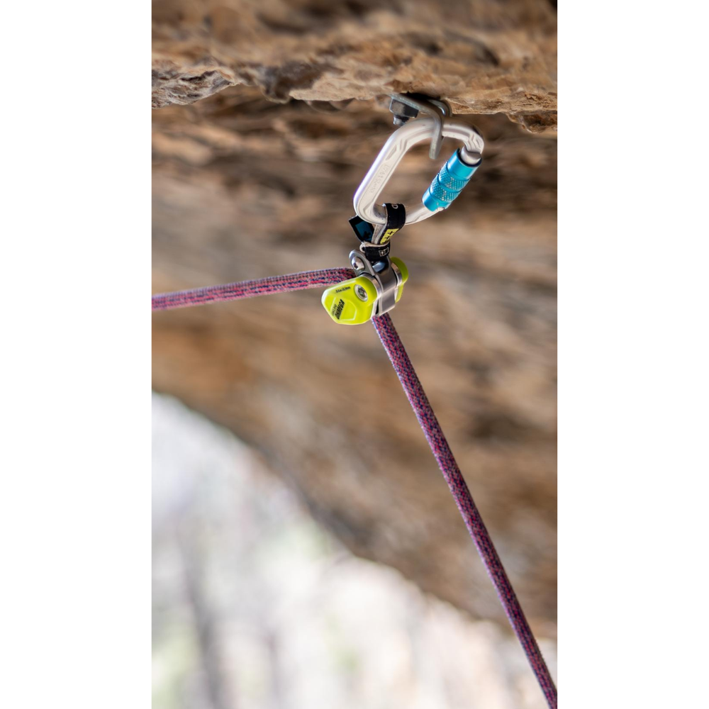 Edelrid Ohmega Kletterbremsassistent mit Seilrolle 8,6–10,5 mm Seiloase