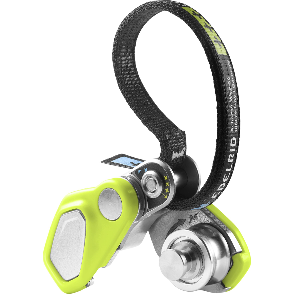 Edelrid Ohmega Kletterbremsassistent mit Seilrolle 8,6–10,5 mm Seiloase